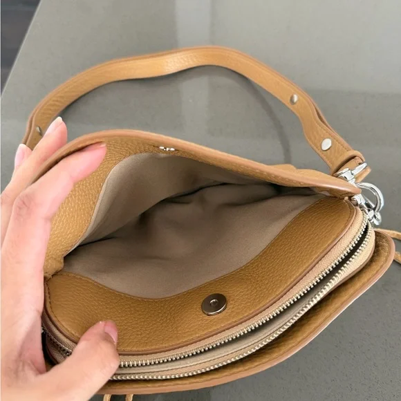 Rebecca Minkoff tan tassel crossbody purse with adjustable strap - Picture 6 of 8